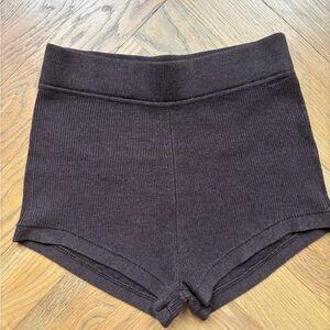 rag & bone Dark Ribbed Knit Shorts